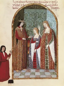 Isabella I The Catholic 1451 1504 Prints: Illustration of the 'Devotionary of Joanna the Mad' by Pedro Marcuello