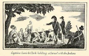 Louisiana Purchase Prints: Illustration from Lewis and Clark's journal of the Corps of Discovery from 1803-6