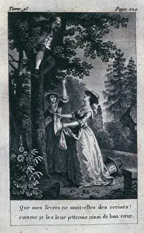 Swiss Prints: Illustration of Rousseau's 'Works'