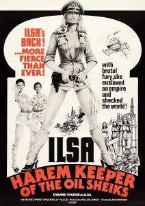 Sequel Prints: ILSA, HAREM KEEPER OF THE OIL SHEIKS, US poster art, Dyanne Thorne, 1976