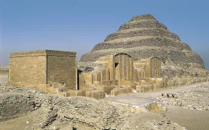 Saqqara Prints: IMHOTEP (ca. 2667 BC-2648 BC). The step pyramid of Djoser