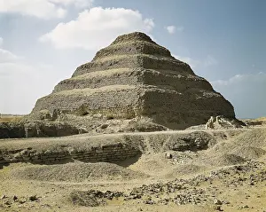 Panorama Prints: IMHOTEP (ca. 2667 BC-2648 BC). The step pyramid of Djoser