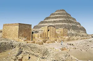 Panorama Prints: IMHOTEP (ca. 2667 BC-2648 BC). The step pyramid of Djoser