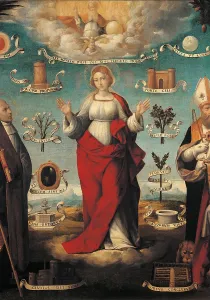 Gesturing Prints: The Immaculate Conception, by workshop of Benvenuto Tisi known as Garofalo