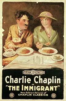 2015 Prints: THE IMMIGRANT, Charlie Chaplin, Edna Purviance, 1917
