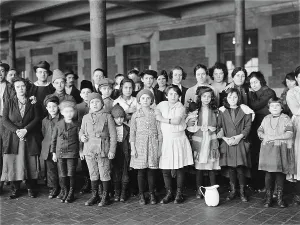 Ellis Island Prints: Immigrant children, Ellis Island, New York. ca. 1908