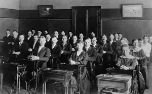 Ethnic Groups Prints: Immigrants at a US Department of Labor naturalization class in Washington