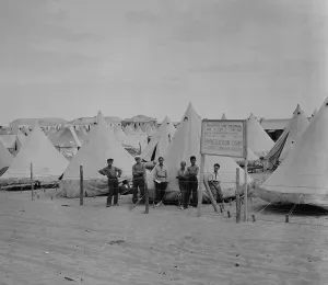 Palestine Prints: Immigration camp for newly arrived Jews in Tel Aviv, Palestine in the 1920s