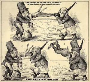 November Prints: Immigration. The great fear of the period That Uncle Sam may be swallowed by foreigners