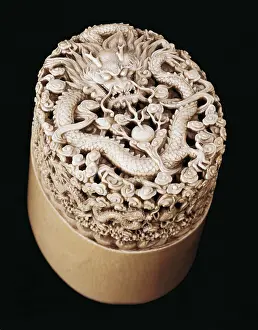 Qing Prints: Imperial Seal with Figure of Dragon