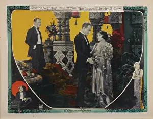 Conrad Prints: THE IMPOSSIBLE MRS. BELLEW, from left, Robert Cain, Conrad Nagel, Gloria Swanson, 1922
