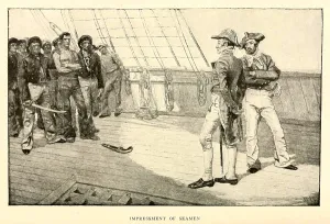 Kidnapping Prints: Impressment of American seaman by the British Navy
