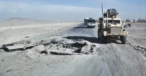 Convoys Prints: An improvised explosive device blast in a road near the village of Nawa Afghanistan Nov