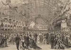 Wood Engraving Prints: The inauguration ball on March 4