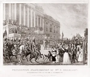 Inaugurations Prints: Inauguration of President William Harrison in Washington City D.C. on March 4 1841