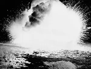 Bombs Prints: Incendiary bomb. White hot magnesium up to 2700 degrees Fahrenheit is released from a new weapon being dropped