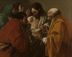 1620s Prints: The Incredulity of Thomas, by Hendrick ter Brugghen, 1522, Dutch painting, oil on canvas