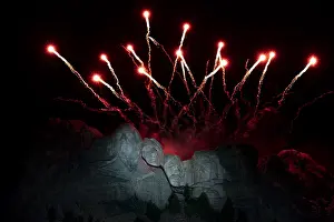 Holiday Prints: Independence Day Fireworks display at the Mount Rushmore Independence Day Celebration