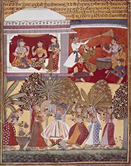 Gardens Prints: INDIA. Calcutta. Krishna's dance