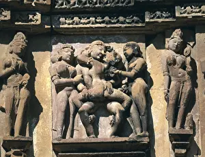 Apsara Prints: INDIA. Khajraho. Hindu temple Visvanatha or Visvanath
