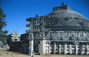 Madhya Pradesh Prints: INDIA. MADHYA PRADESH. Sanchi. Stupa n