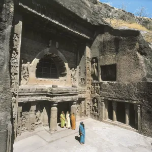 Maharashtra Prints: INDIA. MAHARASHTRA. Ajanta. Ajanta Caves