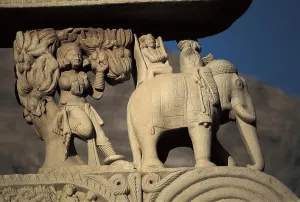 INDIA. Sanchi. Sculptural decoration of the northern gate of the monumental complex. Hindu art. Sunga period. Sculpture. AISA/Everett Collection**US SALES ONLY**