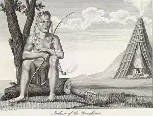 North Dakota Prints: Indian of the nation of Mandans