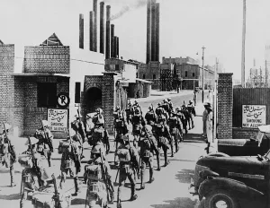 Iran Prints: Indian soldiers enter the world's largest oil refinery on Abadan Island, Iran