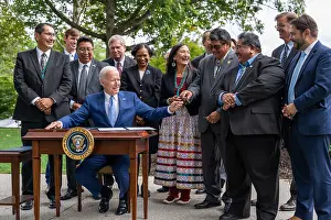 Native American Prints: On Indigenous Peoples Day President Joe Biden signs proclamations to restore protected acreage removed by President