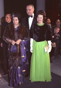 Women Leaders Prints: Indira Gandhi with President and Lady Bird Johnson before a State Dinner honoring the Indian Prime Minister