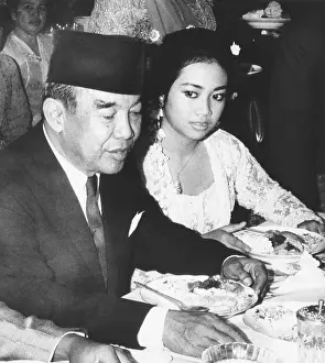 Dining Prints: Indonesia's former President Sukarno with his daughter