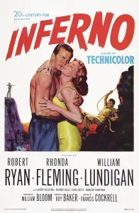 Rhonda Prints: INFERNO, US poster art, from left: William Lundigan