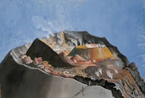Parchment Prints: Inner Section of the Crater of the Vesuvius (Spaccato interno del cratere del Vesuvio)