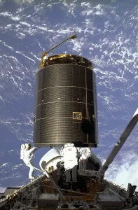 Floating Prints: INTELSAT VI, a communication satellite was stranded in an unstable orbit after its March 1990 launch