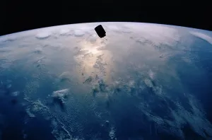 Floating Prints: INTELSAT VI, a communication satellite was stranded in an unstable orbit after its March 1990 launch