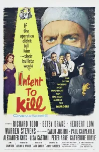 Stevens Prints: INTENT TO KILL, US poster art, left: Lisa Gastoni; right: Warren Stevens