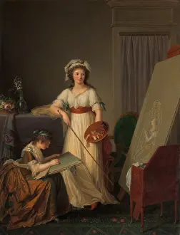 Palette Prints: INTERIOR OF AN ATELIER OF A WOMAN PAINTER