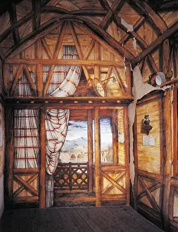Rustic Prints: Interior Decoration of a Rustic Hut in the Garden of Palazzo Milzetti