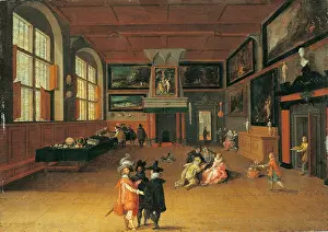 Globe Prints: Interior with Figures, by Frans Francken School
