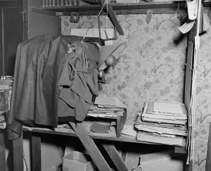 Lightbulb Prints: Interior of L.C. Handy Studio, with view camera and copy stand set up in crowded conditions