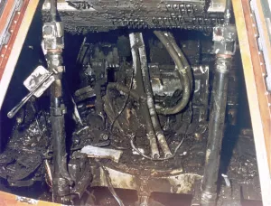 Nasa Prints: Interior of NASA's Apollo 1 space capsule following the fire that killed three astronauts