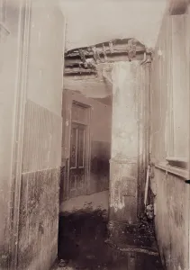 Hallway Prints: Interior of a New York City tenement