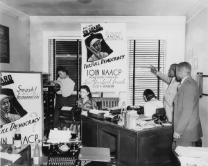 Typewriters Prints: Interior view of NAACP branch office in Detroit