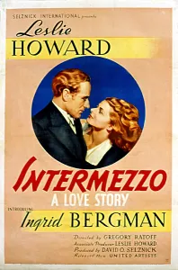 Ecrem Prints: INTERMEZZO, Leslie Howard, Ingrid Bergman, 1939