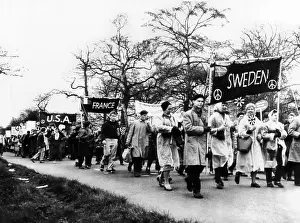 Nuclear Weapons Prints: International Ban The Bomb march