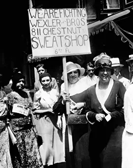 Sweatshops Prints: International Ladies Garment Workers Union strikers picket two shops in Philadelphia