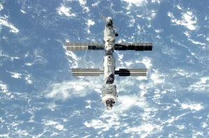 Nasa Prints: The International Space Station is seen from the Space Shuttle Atlantis. Sept. 18, 2000