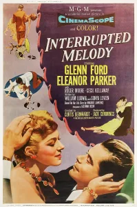 INTERRUPTED MELODY, l-r: Eleanor Parker, Glenn Ford on poster art, 1955