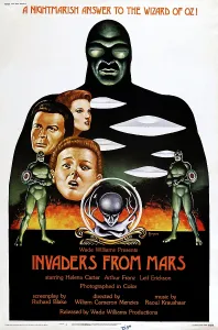 INVADERS FROM MARS, US re-issue poster, from top: Helena Carter, Arthur Franz, Jimmy Hunt, 1953, TM & Copyright 20th Century Fox Film Corp./courtesy Everett Collection
